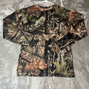 Field & Stream Camouflage Long Sleeve T Shirt Mens Medium Mossy Oak Camo Outdoor